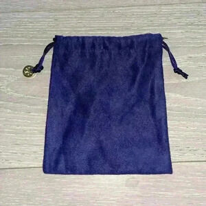 Tory Burch purple drawstring dust storage travel jewelry Bag